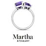 Martha Stewart 4 3/4 Carat Amethyst Two Stone Ring In Sterling Silver Image-9