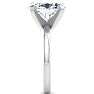 5 Carat Oval Shape Lab Grown Diamond Ring In 14K White Gold, Solitaire Image-4