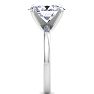 4.03 Carat Oval Shape Lab Grown Diamond Ring In 14K White Gold, Solitaire Image-4