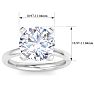 5.08 Carat Round Shape Lab Grown Diamond Ring In 14K White Gold, Solitaire Image-5