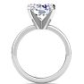 4.03 Carat Round Shape Lab Grown Diamond Ring In 14K White Gold, Solitaire Image-3