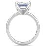 5.01 Carat Emerald Cut Lab Grown Diamond Ring In 14K White Gold, Solitaire Image-3