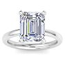 5.27 Carat Emerald Cut Lab Grown Diamond Ring In 14K White Gold, Solitaire Image-1