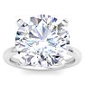 10.03 Carat Round Shape Lab Grown Diamond Ring In 14K White Gold, Solitaire Image-1
