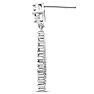 Previously Owned Diamond Drop Earrings: 1/2 Carat Diamond Drop Earrings In 14K White Gold, 1 Inch Image-4