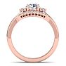 Estate Jewelry 1-1/5 Carat Moissanite Bridal Set With Crown In 14 Karat Rose Gold, Size 7 Image-4