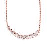 Previously Owned 1 Carat Moissanite Cluster Bar Necklace In 14 Karat Rose Gold, 18 Inches Image-2