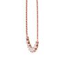 Previously Owned 1 Carat Moissanite Cluster Bar Necklace In 14 Karat Rose Gold, 18 Inches Image-3