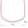 Previously Owned 1 Carat Moissanite Cluster Bar Necklace In 14 Karat Rose Gold, 18 Inches Image-5
