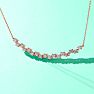 Previously Owned 1 Carat Moissanite Cluster Bar Necklace In 14 Karat Rose Gold, 18 Inches Image-6