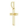 14 Karat Yellow Gold Tailored-Edge Cross Necklace, 18x9mm Image-2