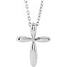 Sterling Silver Cross Necklace, 17x13 mm Image-1