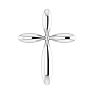 Sterling Silver Cross Necklace, 17x13 mm Image-2