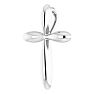 Sterling Silver Cross Necklace, 17x13 mm Image-3