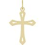 14 Karat Yellow Gold Cross Necklace, 25x15mm Image-1