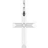 14 Karat White Gold Diamond Cross Necklace, 19x9mm Image-1