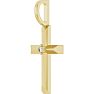 14 Karat Yellow Gold Diamond Cross Necklace, 19x9mm Image-2