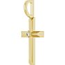 14 Karat Yellow Gold Diamond Cross Necklace, 19x9mm Image-2