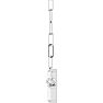 14 Karat White Gold Sideways Cross With Paperclip Chain Necklace, 11x7mm Image-3