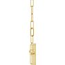 14 Karat Yellow Gold Sideways Cross With Paperclip Chain Necklace, 11x7mm Image-3