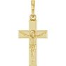 14 Karat Yellow Gold Crucifix Necklace, 24x10mm Image-1