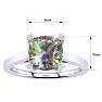 2 Carat Cushion Shape Mystic Topaz With Diamond Prongs in 10 Karat White Gold Image-5