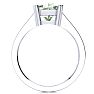 2ct Cushion Cut Green Amethyst and Diamond Ring in 10K White Gold Image-3