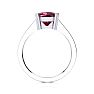 Garnet Ring: Garnet Jewelry: 2ct Cushion Cut Garnet and Diamond Ring in 10K White Gold Image-3