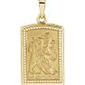 14 Karat Yellow Gold St. Christopher Medal Necklace, 25x13mm Image-1