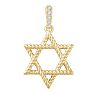14 Karat Yellow Gold Star Of David With Diamond Accents Necklace, 20x14mm Image-1