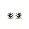 1/2 Carat Lab-Grown Diamond Stud Earrings In Yellow Gold Filled Image-2