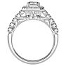 Previously Owned 2 1/2 Carat Emerald Cut Halo Lab Grown Diamond Bridal Set In 14 Karat White Gold, Size 8.5 Image-3