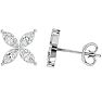 Previously Owned 2 Carat Marquise Shape Diamond Cluster Stud Earrings In 14 Karat White Gold Image-3