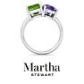 Martha Stewart 4 3/4 Carat Peridot and Amethyst Two Stone Ring In Sterling Silver Image-9
