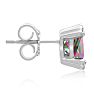 2ct Cushion Mystic Topaz and Diamond Earrings in 10k White Gold Image-4