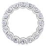 Estate Jewelry 7 Carat Oval Shape Lab Grown Diamond Eternity Ring In 14 Karat White Gold, Ring Size 4.5 Image-3