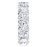 Estate Jewelry 7 Carat Oval Shape Lab Grown Diamond Eternity Ring In 14 Karat White Gold, Ring Size 4.5 Image-4