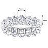Estate Jewelry 7 Carat Oval Shape Lab Grown Diamond Eternity Ring In 14 Karat White Gold, Ring Size 4.5 Image-5