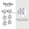 Martha Stewart 5 Carat Round Shape Lab Grown Diamond Drop Earrings In 14 Karat Yellow Gold Image-3