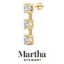 Martha Stewart 5 Carat Round Shape Lab Grown Diamond Drop Earrings In 14 Karat Yellow Gold Image-7