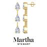 Martha Stewart 5 Carat Pear Shape Lab Grown Diamond Drop Earrings In 14 Karat Yellow Gold Image-1