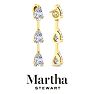 Martha Stewart 5 Carat Pear Shape Lab Grown Diamond Drop Earrings In 14 Karat Yellow Gold Image-2