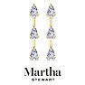 Martha Stewart 5 Carat Pear Shape Lab Grown Diamond Drop Earrings In 14 Karat Yellow Gold Image-6