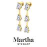 Martha Stewart 5 Carat Pear Shape Lab Grown Diamond Drop Earrings In 14 Karat Yellow Gold Image-8