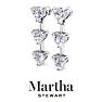 Martha Stewart 5 Carat Heart Shape Lab Grown Diamond Drop Earrings In 14 Karat White Gold Image-8