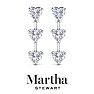 Martha Stewart 5 Carat Heart Shape Lab Grown Diamond Drop Earrings In 14 Karat White Gold Image-9