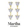 Martha Stewart 5 Carat Heart Shape Lab Grown Diamond Drop Earrings In 14 Karat Yellow Gold Image-6