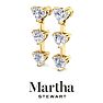 Martha Stewart 5 Carat Heart Shape Lab Grown Diamond Drop Earrings In 14 Karat Yellow Gold Image-8