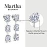 Martha Stewart 3 Carat Oval Shape Lab Grown Diamond Drop Earrings In 14 Karat White Gold Image-3