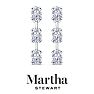 Martha Stewart 3 Carat Oval Shape Lab Grown Diamond Drop Earrings In 14 Karat White Gold Image-9